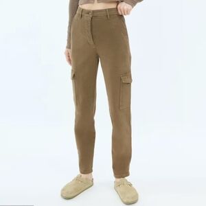 Aritzia Wilfred Free Women's Modern Cargo Utility Pant In Cognac Brown Size 8